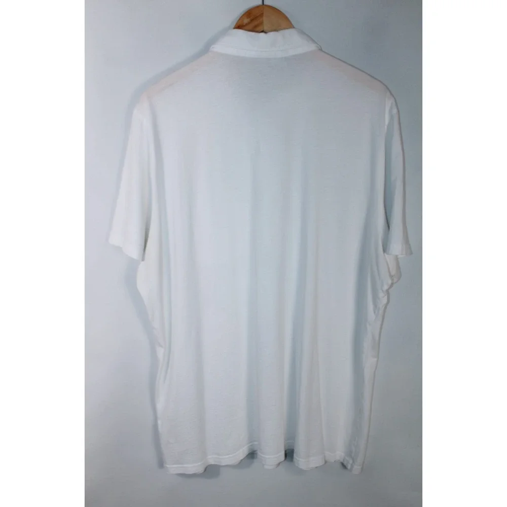 Criquet Men's XXL Slim Fit White Short Sleeve Polo Shirt - Picture 10 of 11
